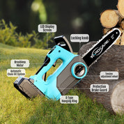 YARDCARE 12" bürstenlose Akku-Kettensäge