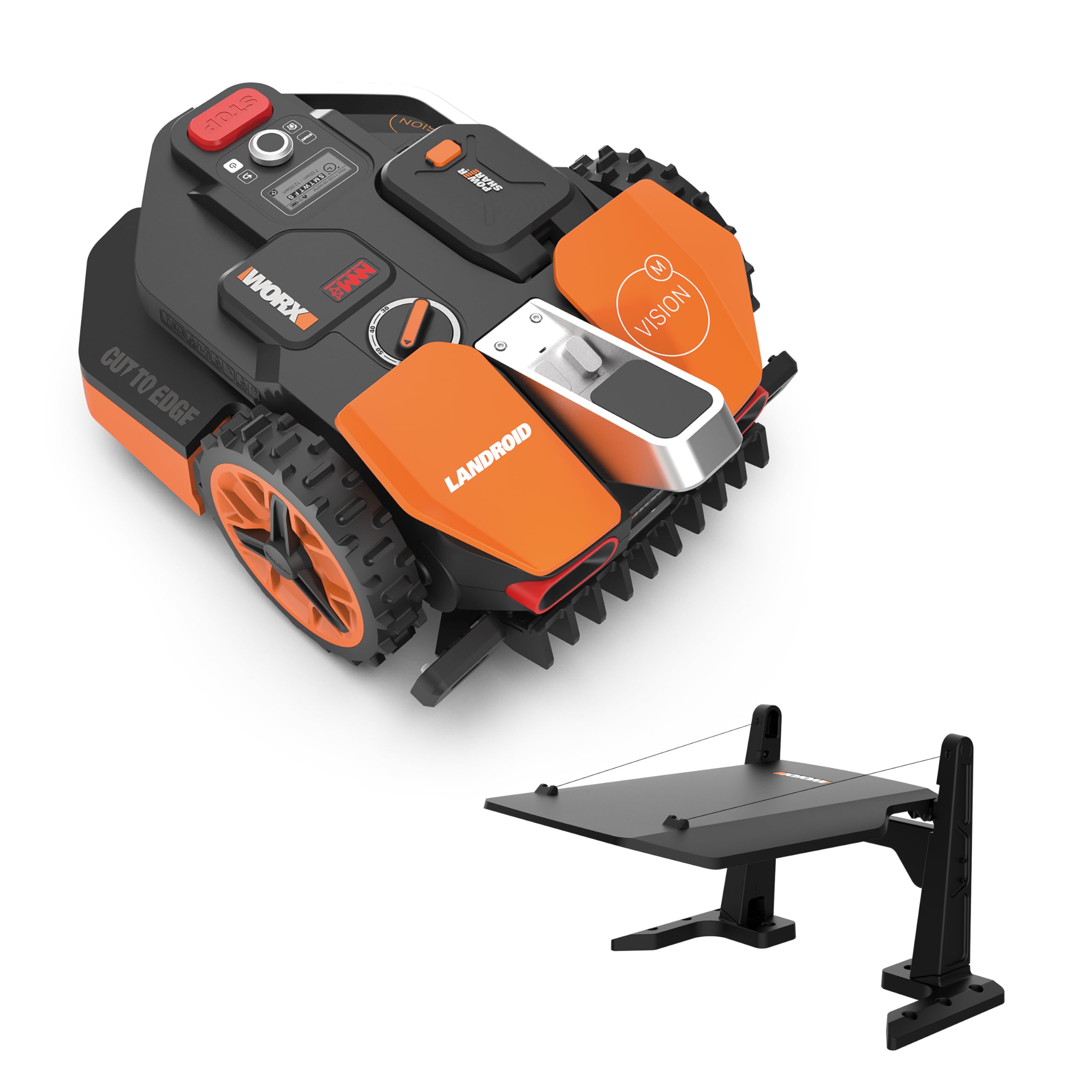 WORX Landroid Vision L1600 Mähroboter WR216E.1 für Gärten bis 1600m², AI Rasenmäher Roboter ohne Begrenzungskabel (WLAN & Bluetooth, aktive Hindernisvermeidung mit KI-Technologie, Igelschutz)