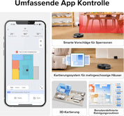 Roborock S8, 6000Pa, Doppelbürste, 3D Hindernisvermeidung, Alexa-kompatibel, Tierhaare