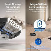 Deebot T30S Pro, 11,000Pa, Heißwasser-Wischung, ZeroTangle, TruEdge™, KI-Navigation